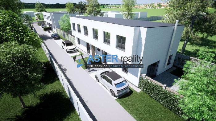 Reality ASTER Predaj: 5izb. rodinný dom (časť dvojdomu) - súkromná ulica, ÚP: 112,8m2, PP: 200m2, 3x p