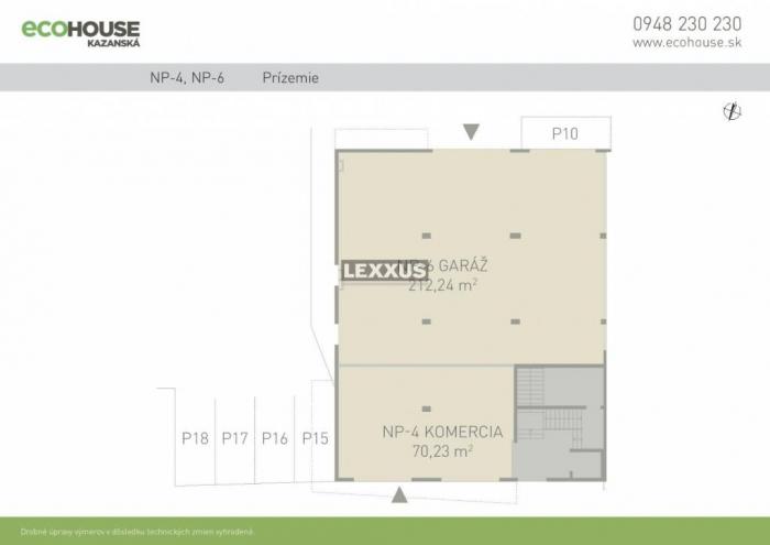 Reality LEXXUS-PREDAJ, komerčné priestory 282,47 m2, Ecohouse, BA II